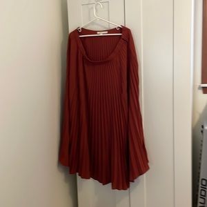 Boden Beautiful Rust Pleated Skirt